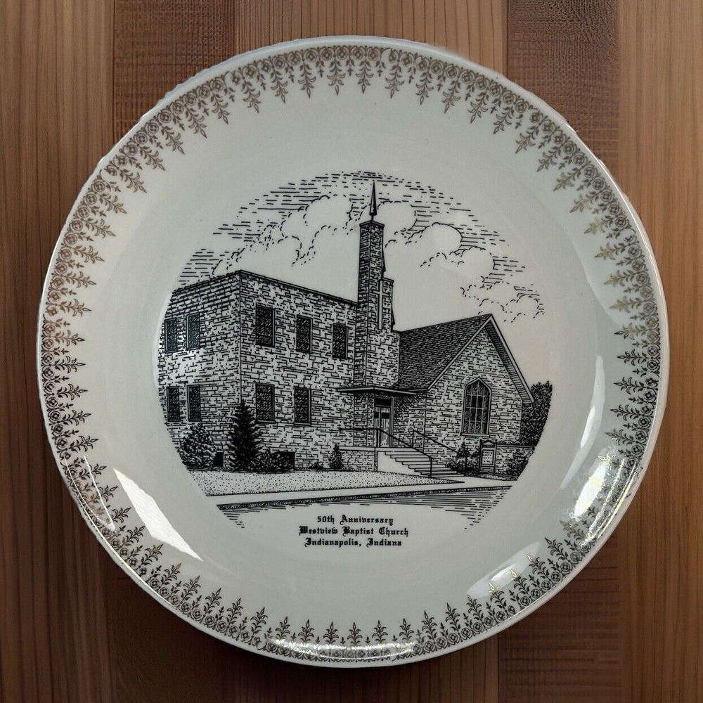 Westview Baptist‎ Church Indianapolis Indiana 50th Anniversary Plate 10.25"
